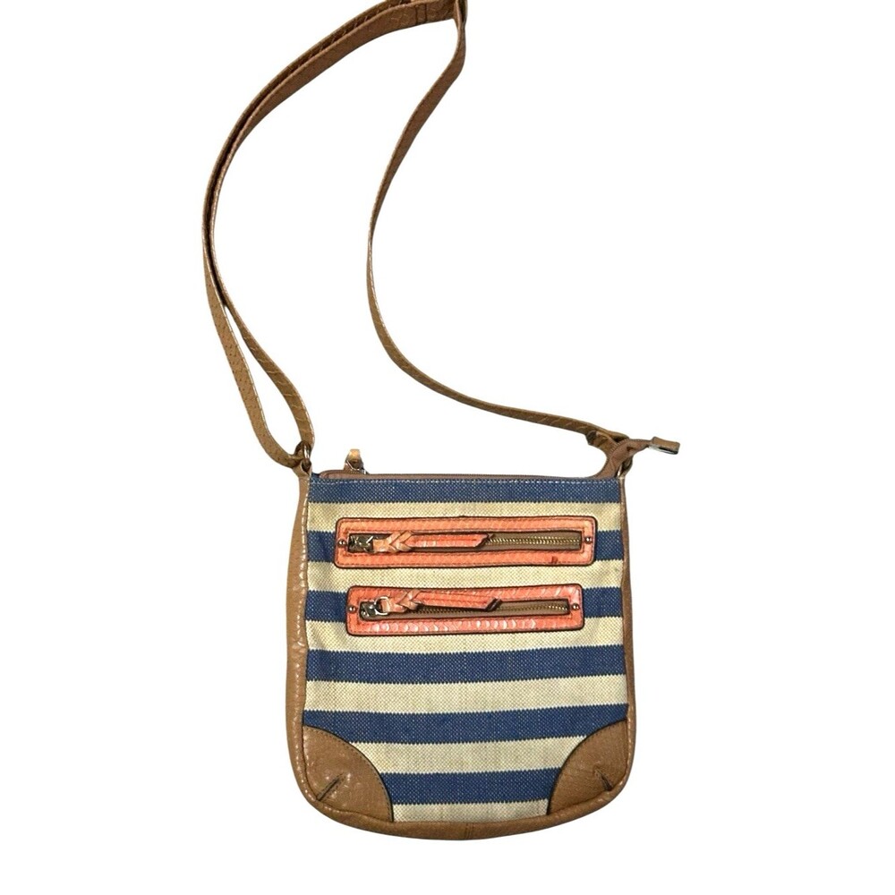 Apt 9 Purse Canvas faux Snake Skin Adjustable Strap crossbody bag boho casual